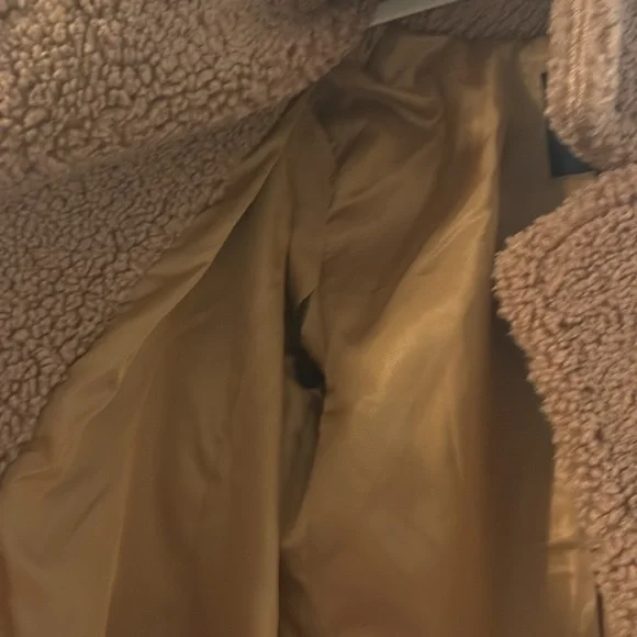 Talbots Sherpa Teddy Coat in Camel Color L - Picture 2 of 8